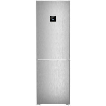 Combina frigorifica Liebherr CNsfd 5733 Plus, No Frost, 371 l, Display Touch, DuoCooling, EasyFresh, H 201.5 cm, Argintiu, Clasa D