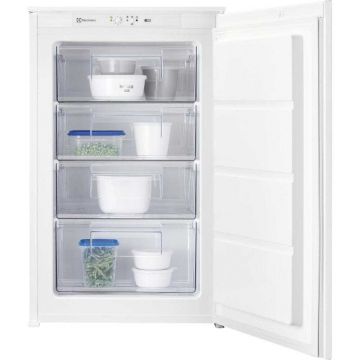 Congelator incorporabil Electrolux LUB3AE88S, 98 l, Low Frost, Action Freeze, Control electronic, Dezghetare manuala, Autonomie 12.7h, 34 dB, Clasa E, H 87.3 cm, Alb