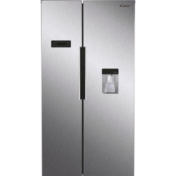 Frigider Side by side Candy CHSBSO 6174XWD, 529 litri, Total No frost, Dozator de apa, H 177 cm, Clasa E,  Inox