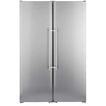 Side by Side Liebherr SBSESF 7212,640 l, No Frost, SmartSteel, SuperFrost, SuperCool, VarioSpace, Tava gheata, Clasa F, (clasificare energetica veche Clasa A+), H 185.2 cm, Argintiu