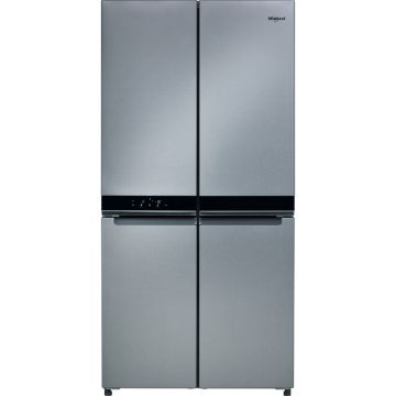 Side by Side Whirlpool WQ9 B2L, 594 l, No Frost, FreshLock, EnergySaving, FlexiFreeze, Zen Technology, Inghetare rapida, Control electronic, Clasa E, H 187.4 cm, Argintiu