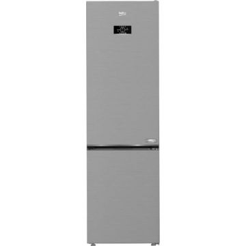 Combina frigorifica Beko B5RCNA406HXB3, 355 l, NeoFrost + AeroFlow, Iluminare LED, Mod Vacanta, Compartiment Fresh Zone, Clasa C, Argintiu