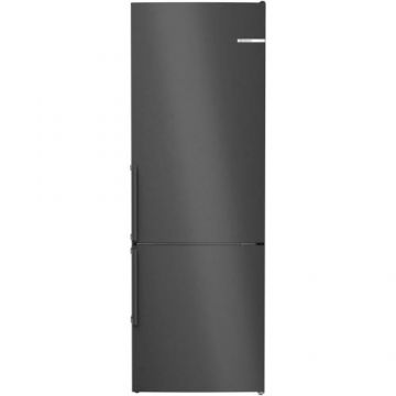 Combina frigorifica Bosch KGN49OXBT, 440 l, No Frost, Clasa B, Multi Airflow, VitaFresh, PerfectFit, Iluminare LED, H 203 cm, Inox antimprenta (Negru)