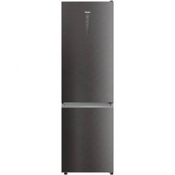 Combina frigorifica Haier HDW5620CNPD, 377 l, Clasa C, Total No Frost, WiFi, My Zone, Compresor Inverter, SuperFreezing, Display, H 200 cm (Dark Inox)