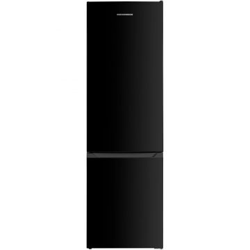 Combina frigorifica Heinner HC-HM262BKE++, 262 l, Control electronic cu termostat reglabil, Iluminare LED, Clasa E