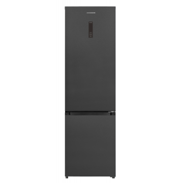 Combina frigorifica HEINNER HCNF-HM377INVDGHC, 377 l, Clasa C, No Frost, InoxCool, Lumina LED, ECO, H 200.5 cm (Gri/Antracit)