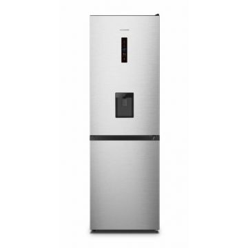 Combina frigorifica HEINNER HCNF-HS304XWDE++, 304 l, Clasa E, Full No Frost, Control LED Touch, Dozator de apa, Super Congelare, H 186 cm (Inox)