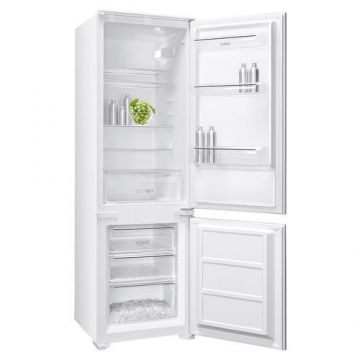 Combina Frigorifica Incorporabila Samus SCBI345E, 249 L, Clasa energetica E, Dezghetare automata la frigider, Termostat reglabil, Lumina interioara LED, 3 sertare la congelator, H 178 cm (Alb)