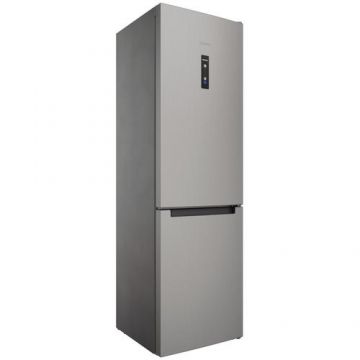 Combina frigorifica Indesit INFC9 TO32X, Total No Frost, Flexi Use Box, Raft sticle, Clasa E, H 202.7 cm, Inox