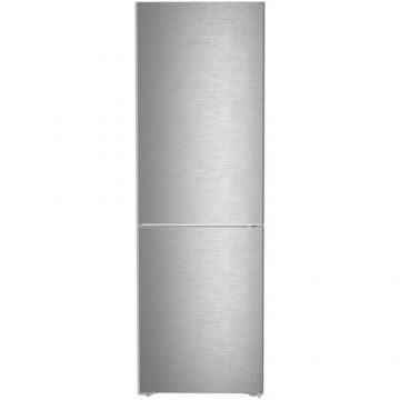 Combina frigorifica Liebherr CNsdc 5203, 330 l, No Frost, EasyFresh, DuoCooling, Interior Fit, Clasa C, H 185.5 cm, Argintiu
