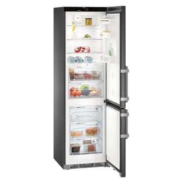 Combina frigorifica Liebherr Comfort CBNbs 4835 NoFrost  351 litri  BioFresh  clasa D  BlackSteel