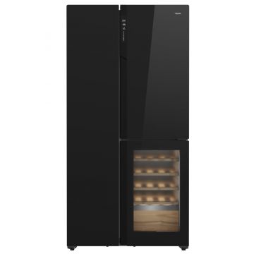 Combina frigorifica Side by Side Teka RLF 85950 GBK 548 litri  frigider vinuri integrat 18 sticle  Full No Frost  Motor inverter  cristal Black