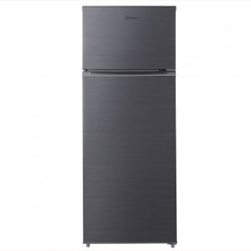 Frigider cu 2 usi STARCREST SF-210DX-E, 210 L, Clasa E, Iluminare LED, Termostat Ajustabil, Usi reversibile, H 143 cm, Inox Negru