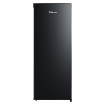 Frigider - Racitor cu o usa STARCREST SFL-230BKE, 230 l, Clasa E, Termostat reglabil, Rafturi ajustabile, H 142 cm, Negru