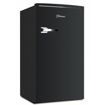 RESIGILAT - Frigider cu o usa STARCREST SRF-86BK, Design Vintage, 85 l, Clasa E, Iluminare interioara, H 84 cm, Negru