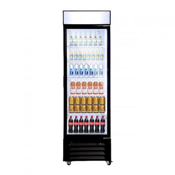 RESIGILAT - Vitrina frigorifica profesionala STARCREST SPS-360DC, 360 L, Caseta luminoasa, Display Temperatura, Panou comanda Digital, Iluminare LED, Roti, H 195 cm