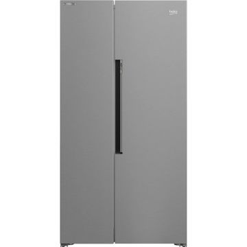 Side by Side Beko GN163141XBN, 571 l, No Frost, Cutie legume si fructe, Vacation Mode, Culoare Metal Look, Clasa E