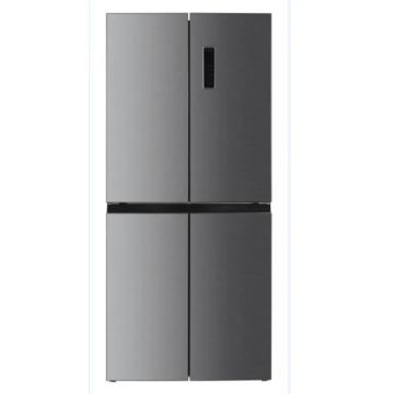 Side by side Beko GNO46624MXPN, 466 l, 4 usi, Alarma usa deschisa, Afisaj digital, Iluminare LED, Maner integrat, Clasa C