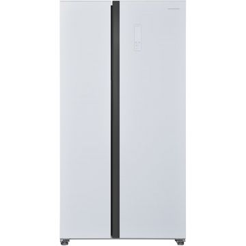 Side by side Heinner HSBS-HM532NFGWHE++, 532 l, No Frost, Functie Eco, Alb, Clasa E