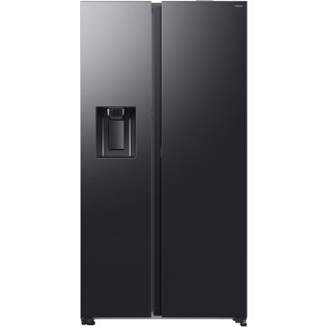 Side by Side Samsung Bespoke AI RS80F66KBFEO, 634 l, Twin Cooling, Deschidere automata a usilor, AI Energy, Wifi, Clasa B