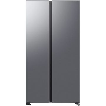 Side by side Samsung Bespoke RS70F65QETEO, 659 l, All Around & Metal Cooling, WiFi, Clasa E, Silver
