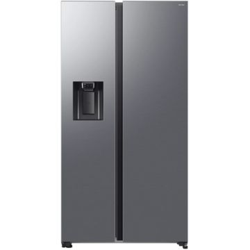 Side by Side Samsung RS70F64KDTEO, Mono Cooling, 640l, Dozator de apa/gheata cu racordare, Inox, Clasa D