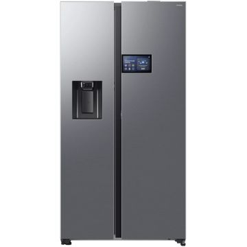 Side by side Samsung RS90F65EDTEO, 621 l, Mono Cooling, Mobile Bixby, Dozator de apa si gheata, Auto Open Door, Clasa D