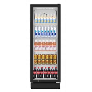 Vitrina frigorifica profesionala STARCREST SPS-300BK, 300 L, Termostat reglabil, Iluminare LED, H 169.5 cm, Negru
