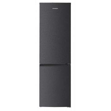 Combina frigorifica HEINNER HCNF-HM253INVDGE++, No Frost, 253 l, Clasa E, Nu, Compresor inverter, Gri antracit texturat