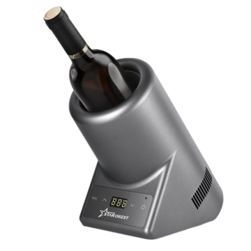 Racitor pentru vin STARCREST SWN-1BT-RSV, capacitate 1 sticla, temperatura reglabila 5-15  C, display LED, control touch, Gri