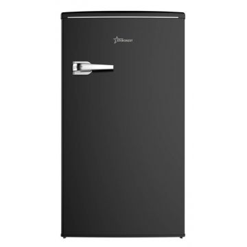 RESIGILAT - Frigider cu o usa STARCREST SRF-86BK, Design Vintage, 85 l, Clasa E, Iluminare interioara, H 84 cm, Negru